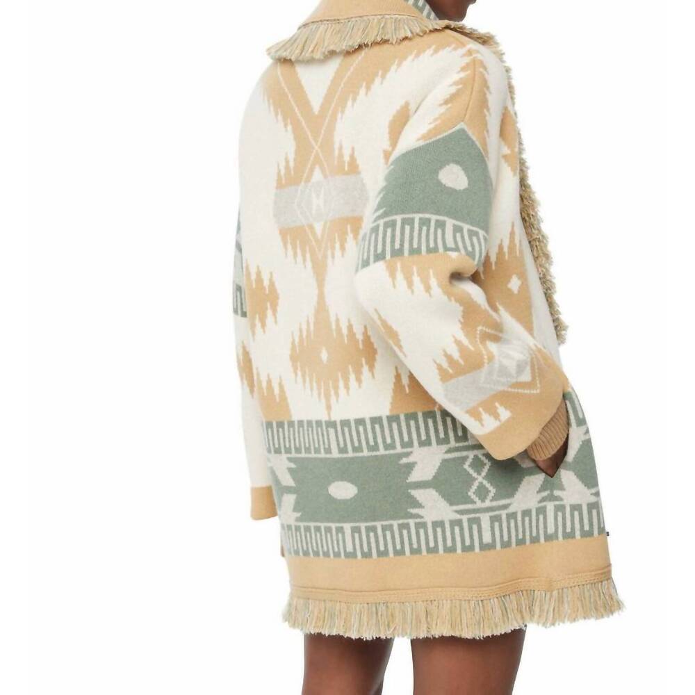 NEW ALANUI icon jacquard cardigan in off white - Picture 4 of 5